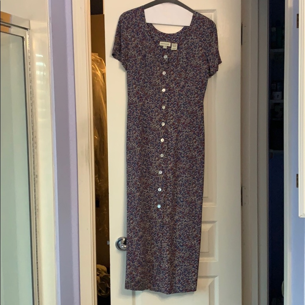 Short sleeve floral maxi dress